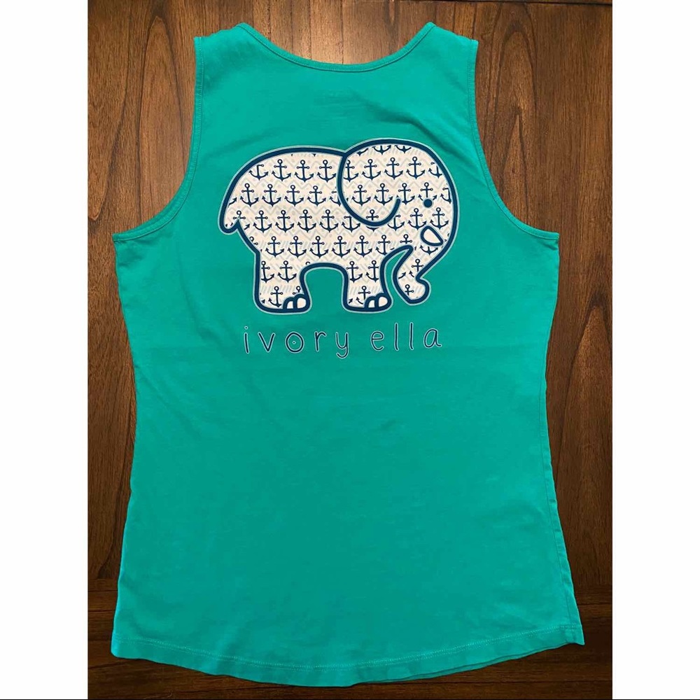 Ivory Ella Teal Tank - Size Small